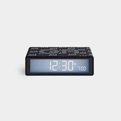 Sat budilica LEXON x JEAN-MICHEL BASQUIAT Flip+, Crown, crni