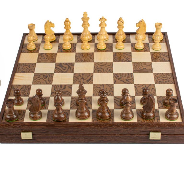 Šah set MANOPOULOS Wooden Chess set/ Staunton Chessman/Walnut Burl